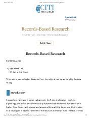 , an investigational drug, device, or biologic). . Records based research citi quizlet